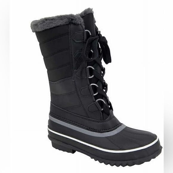 JBU Sabine Ladies' Water Resistant Winter Boot, Black - Picture 3 of 5